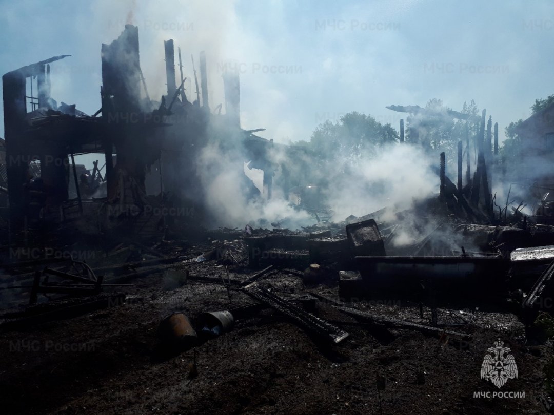 Пожар в Заларинском районе